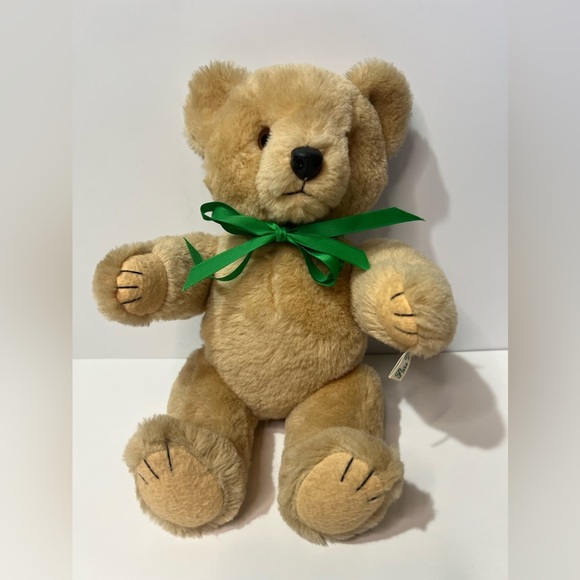 Shanghai Doll Factory Other - VTG Pure Wool Jointed Teddy Bear Shanghai Doll Factory Plush Stuffed Animal